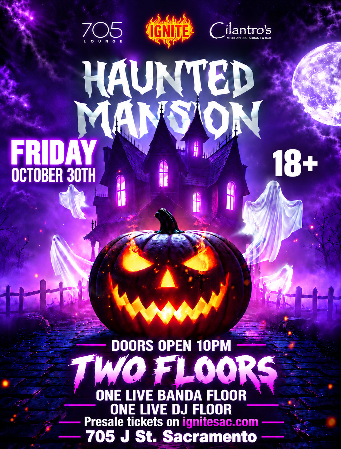 Haunted Mansion Halloween party 18+ Night 10.30
